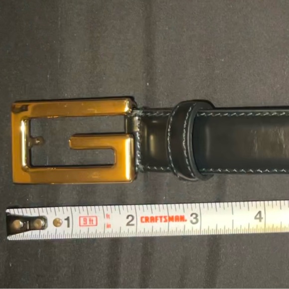 Gucci Unisex Leather Belt with G Buckle Black Leather - Picture 15 of 15